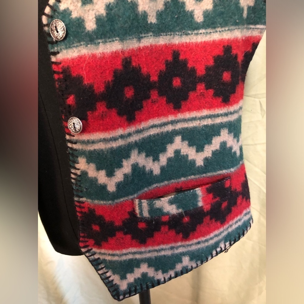 Erika Multicolor Vintage Boho Southwest Vest - Picture 3 of 9